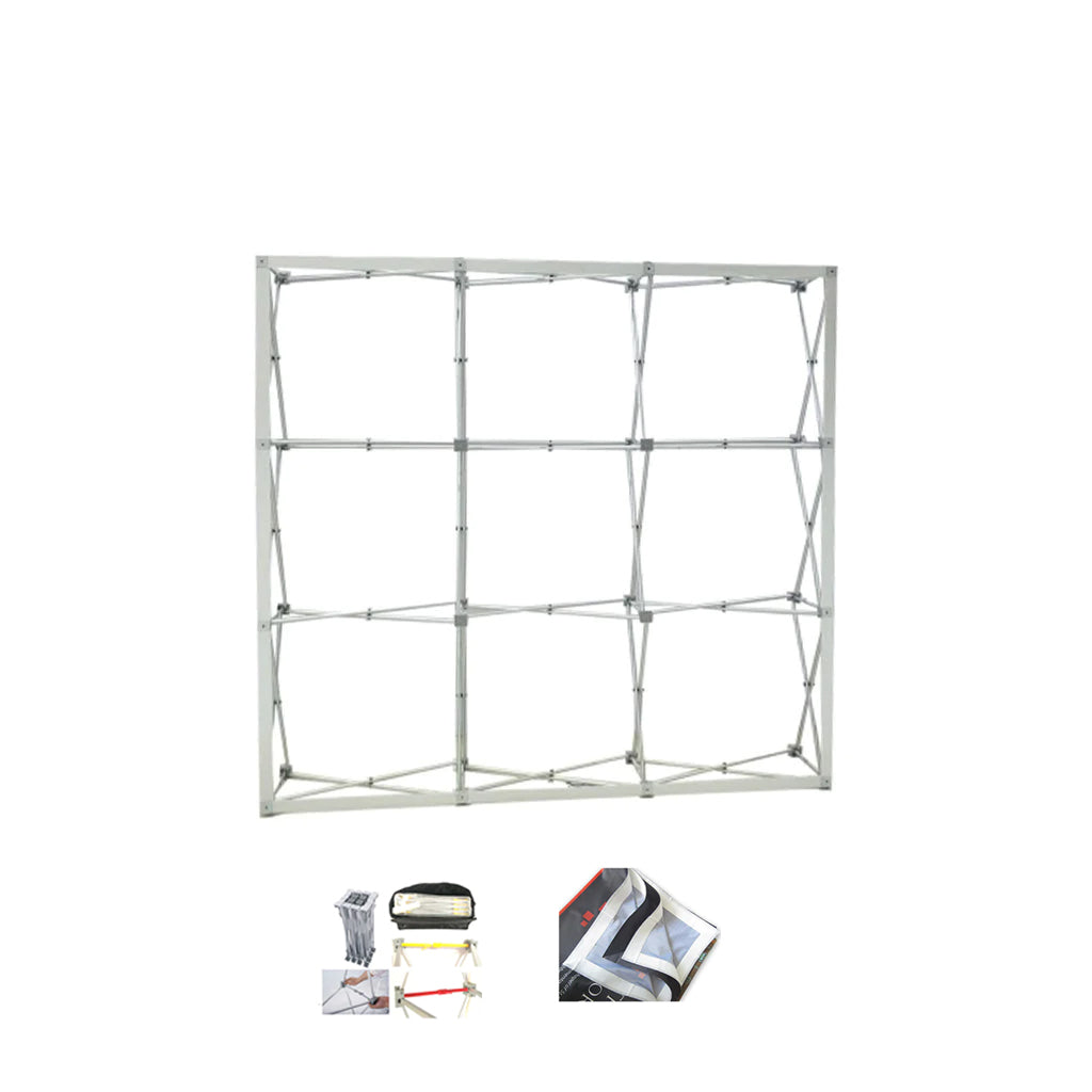 Popup Straight Backwall Kit with Clamping Lights - Backdropsource