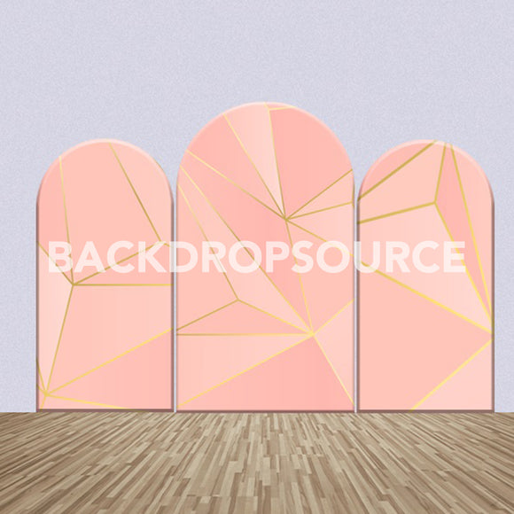 Peach Marble Themed Party Backdrop Media Sets for Birthday / Events/ Weddings - Backdropsource