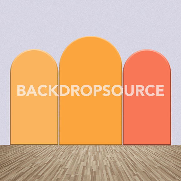 Orange Color Themed Party Backdrop Media Sets for Birthday / Events/ Weddings - Backdropsource