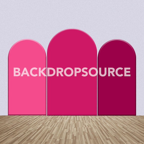 Pink Color Themed Party Backdrop Media Sets for Birthday / Events/ Weddings - Backdropsource