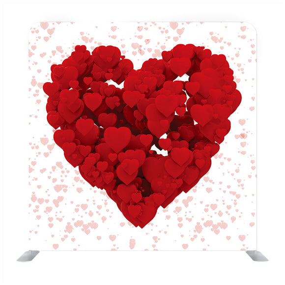 3D Heart Made Of Hearts Background Media Wall - Backdropsource