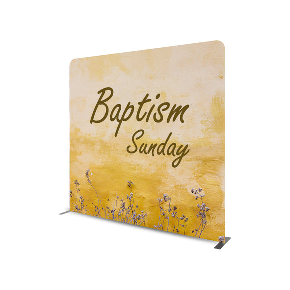 Baptism Sunday Straight Tension Fabric Media Wall Backdrop - Backdropsource