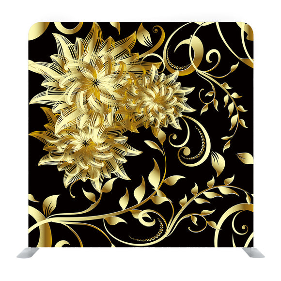 Black and Gold Designed Media wall - Backdropsource