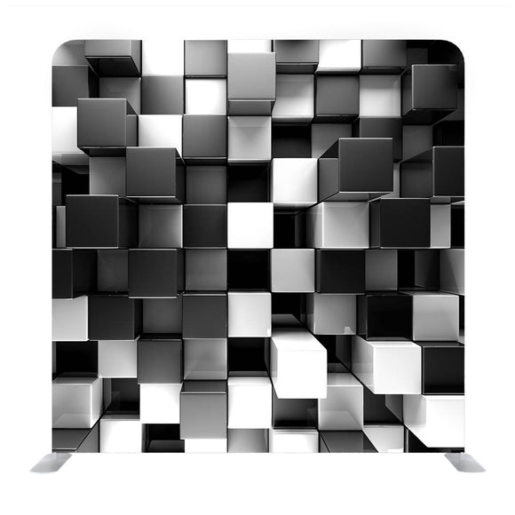 Black Shine Cubes Media Wall - Backdropsource