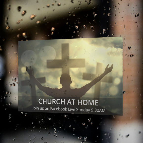 COVID-19 Church Window Decals / Sticker  - 01 - Backdropsource