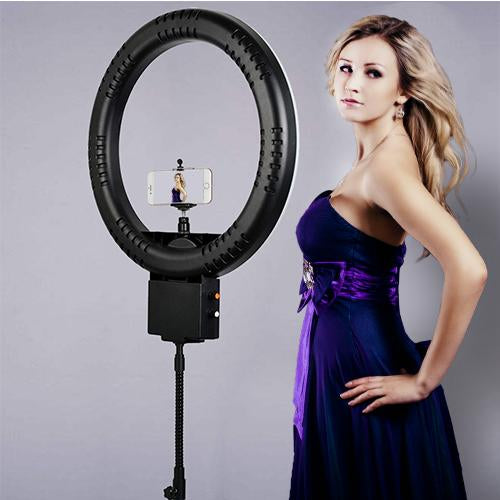 Studio Photography Makeup Dimmable 18 Inch (90w) Led Circle Ring Light lamp (For Live Videos) - Backdropsource