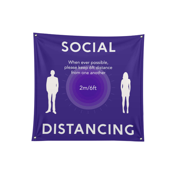 Social Distancing Fabric Banner - 04 - Backdropsource