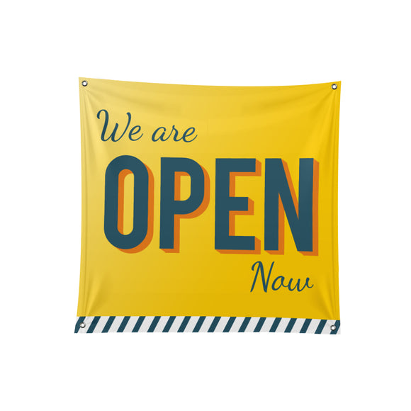 We are Open / Closed Fabric Banner - 01 - Backdropsource