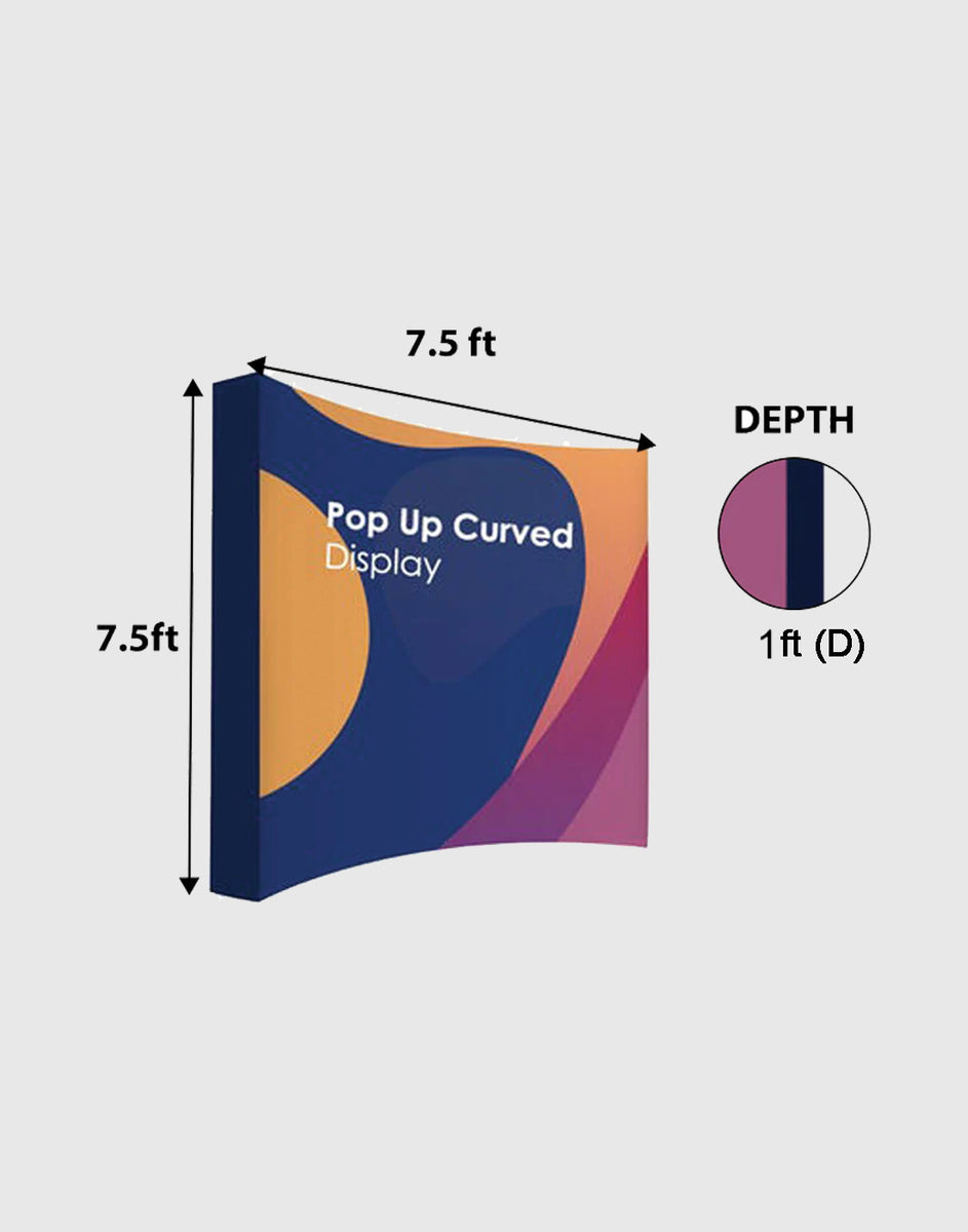 Velcro Fabric Pop up Curved Display for Exhibitions – Backdropsource