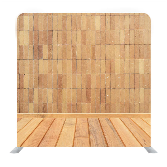 Portrait Bricks and Wooden Floor Media Wall - Backdropsource