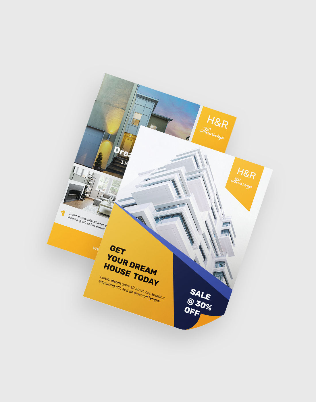 A4 Size Flat Real Estate Custom Printed Flyers - Backdropsource