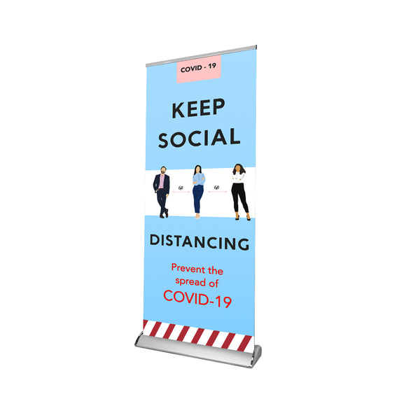 Social Distancing Retractable Banner - 03 - Backdropsource