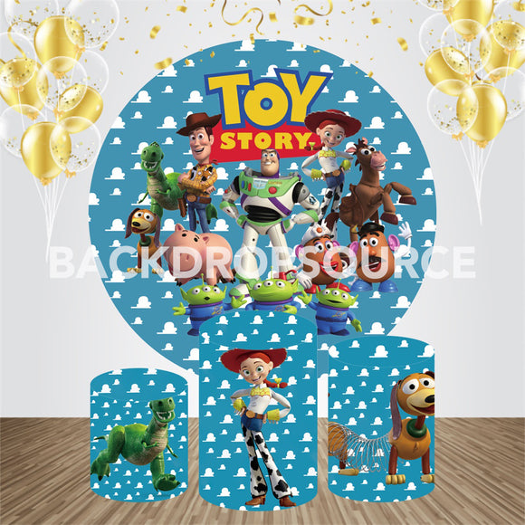 Toy Story Event Party Round Backdrop Kit - Backdropsource