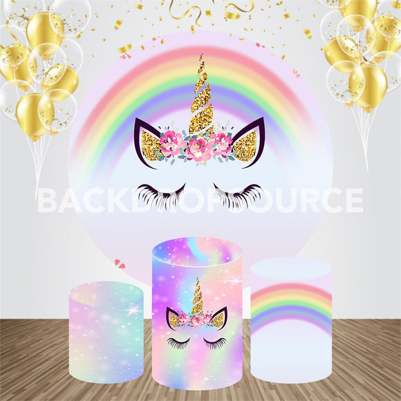 Unicorn Event Party Round Backdrop Kit - Backdropsource