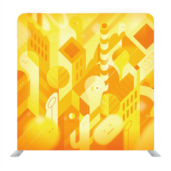 Yellow Orange Light Media wall - Backdropsource