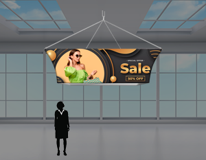 The Grand Tapered Square Hanging Banner