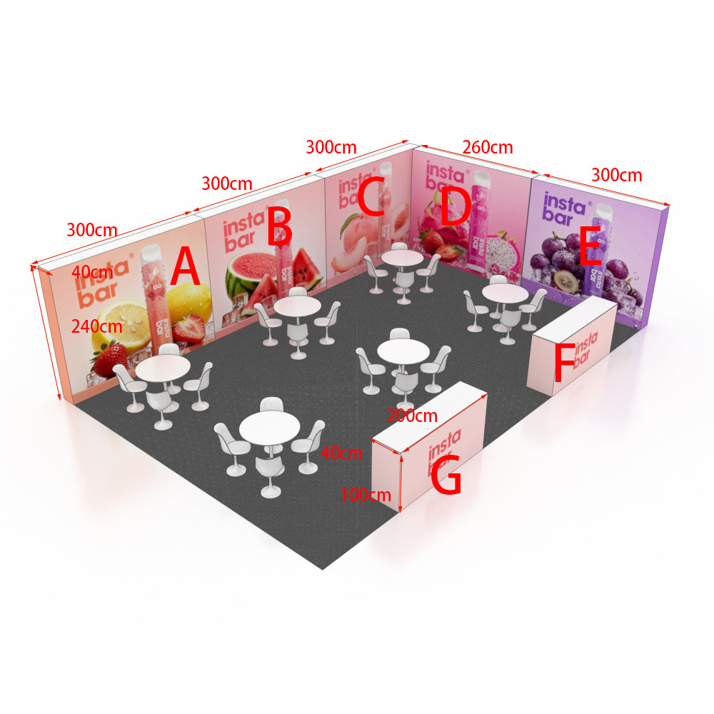 Modular Booth Kits 30ft x 20ft - Model 9
