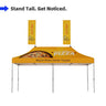 10x20 Canopy Tent with Peak Flag Kit