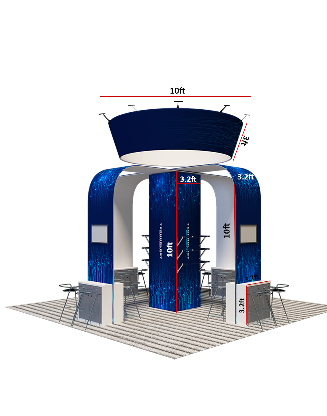 20x20 Modular Booth Kit – Model 03 | Large Trade Show Exhibit USA ...