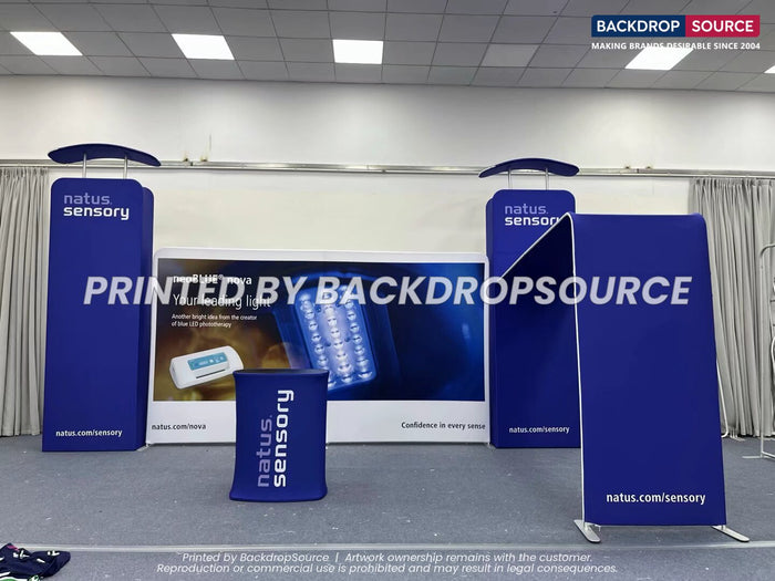 Straight Backdrop with 3D Wall & Arch Exhibition Kit