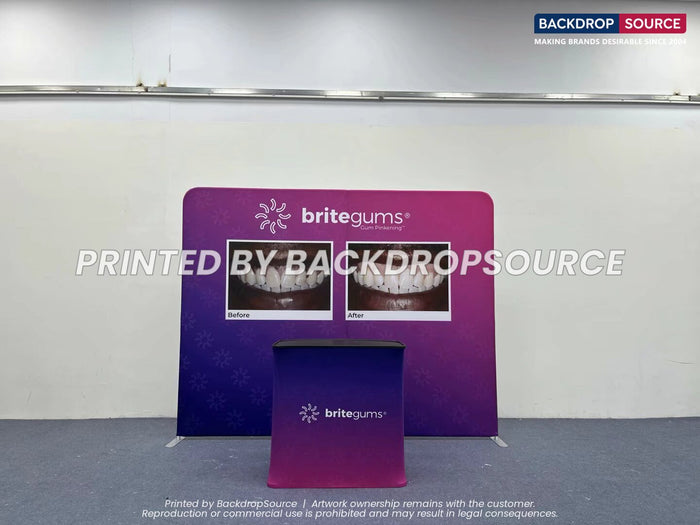 Straight Popup Exhibit Pro 3-in-1 Display Kit with Illume Lights