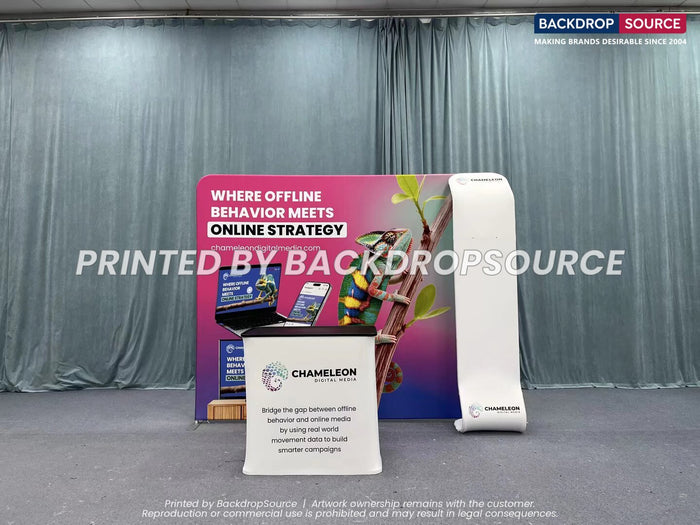 Exhibit Kit Straight Back Wall & Waterfall Shelving Booth