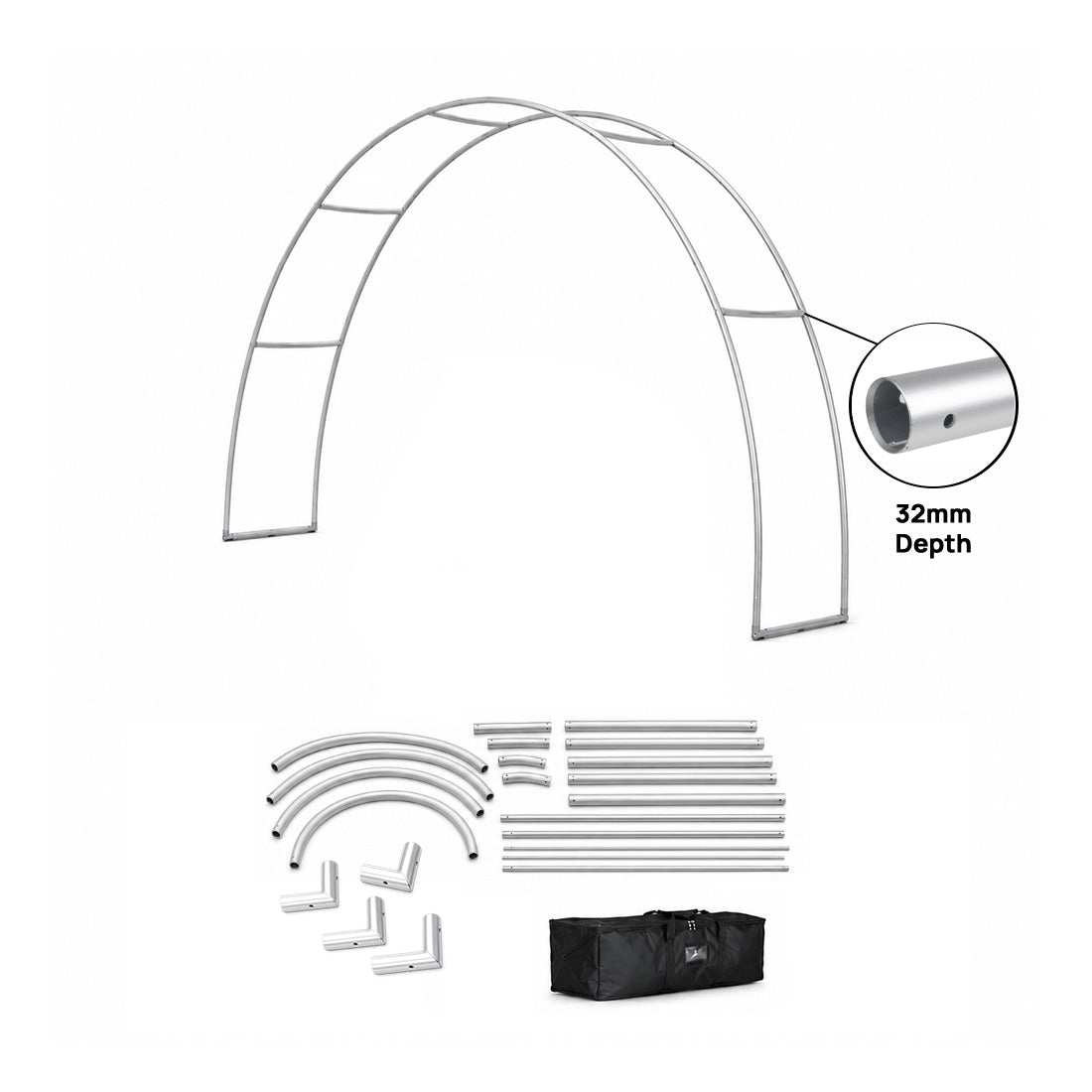 10ft C-Shaped Fabric Arch Display