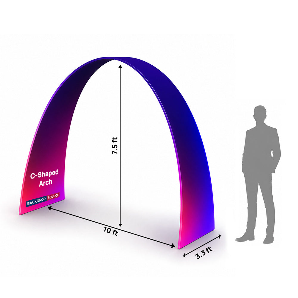 10ft C-Shaped Fabric Arch Display