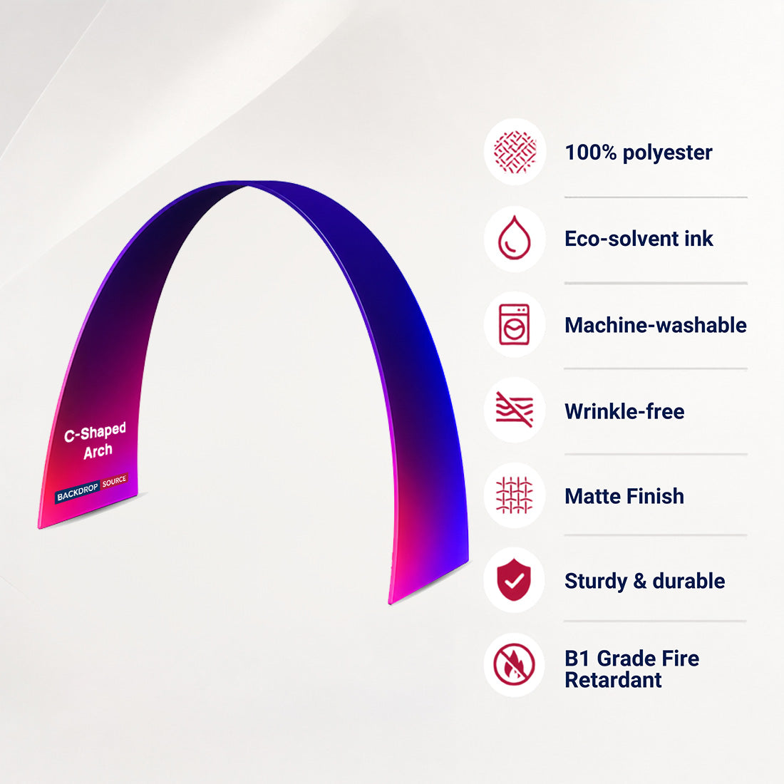 10ft C-Shaped Fabric Arch Display