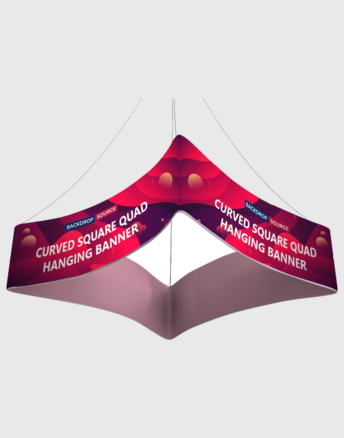 Curved Square Quad Hanging Banner