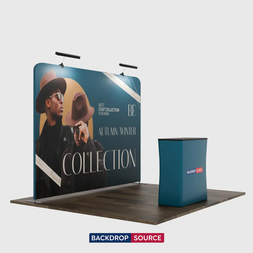 10ft x 10ft Straight Exhibit Pro 3-in-1 Display Kit with Illume Lights