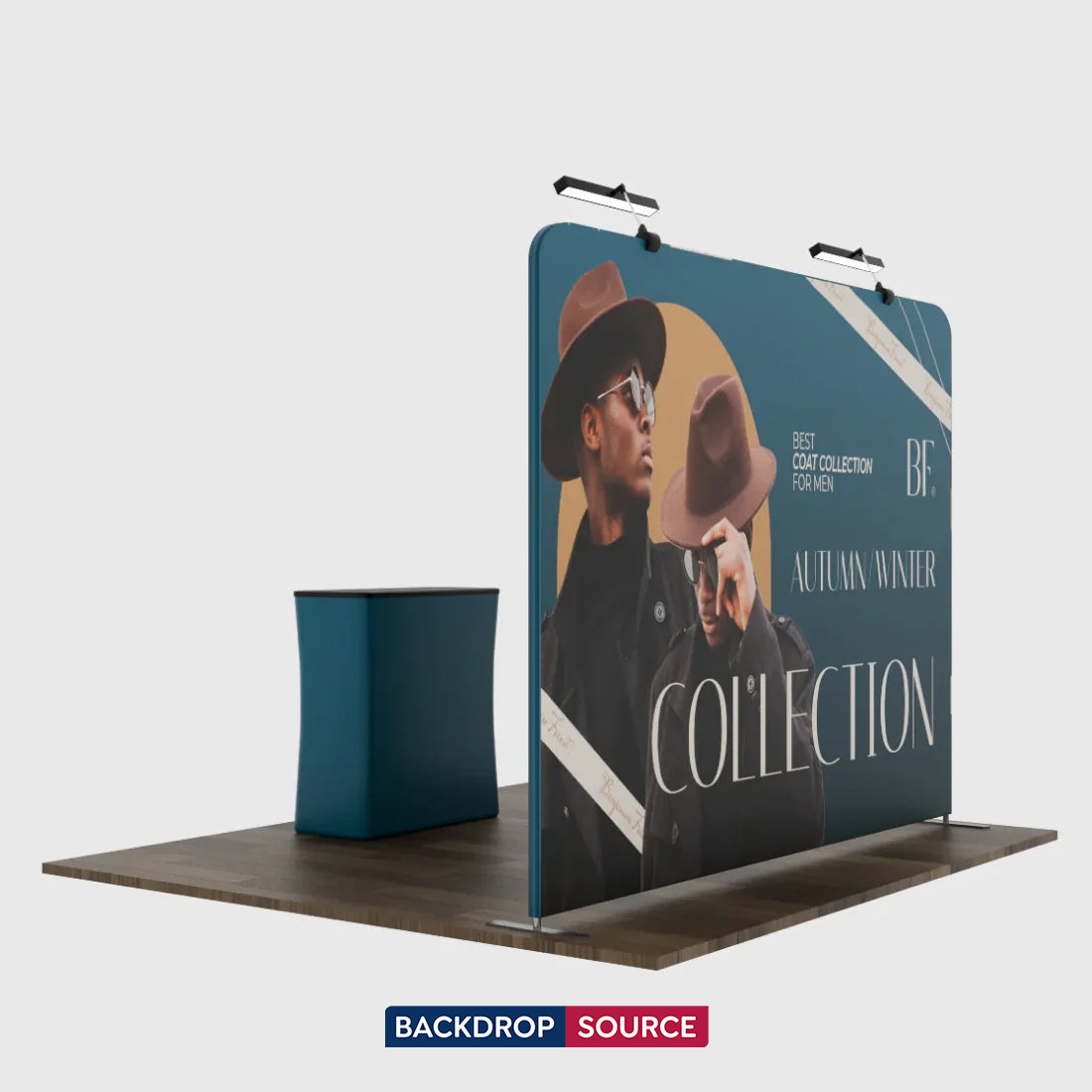 10ft x 10ft Straight Exhibit Pro 3-in-1 Display Kit with Illume Lights