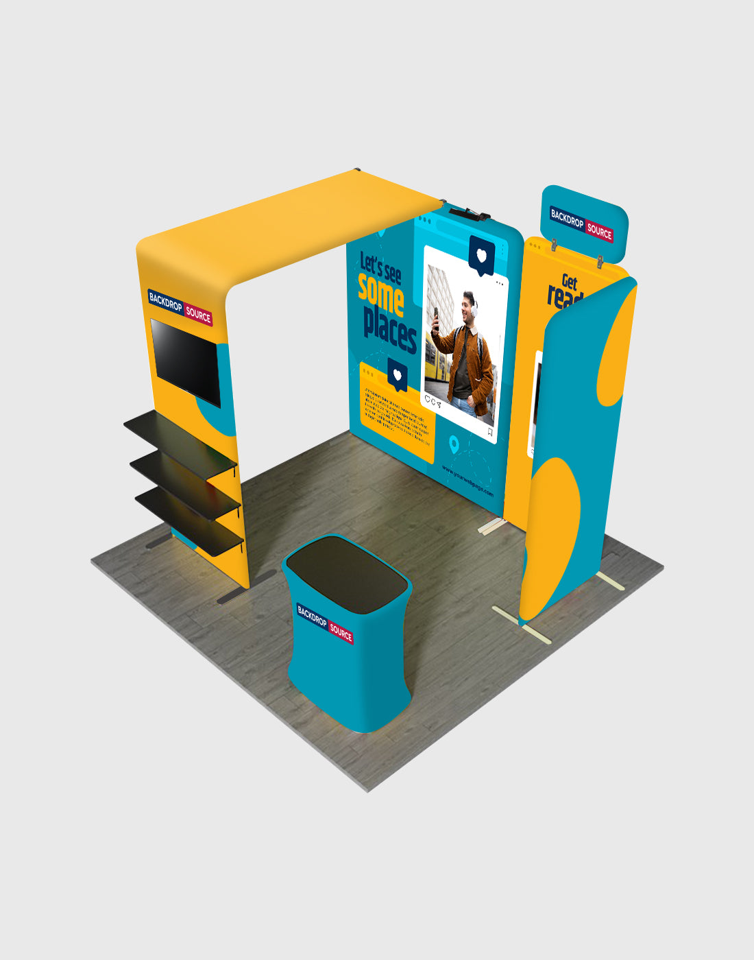 10x10 Portable Exhibit Display – Model 31 | Trade Show USA – Backdropsource