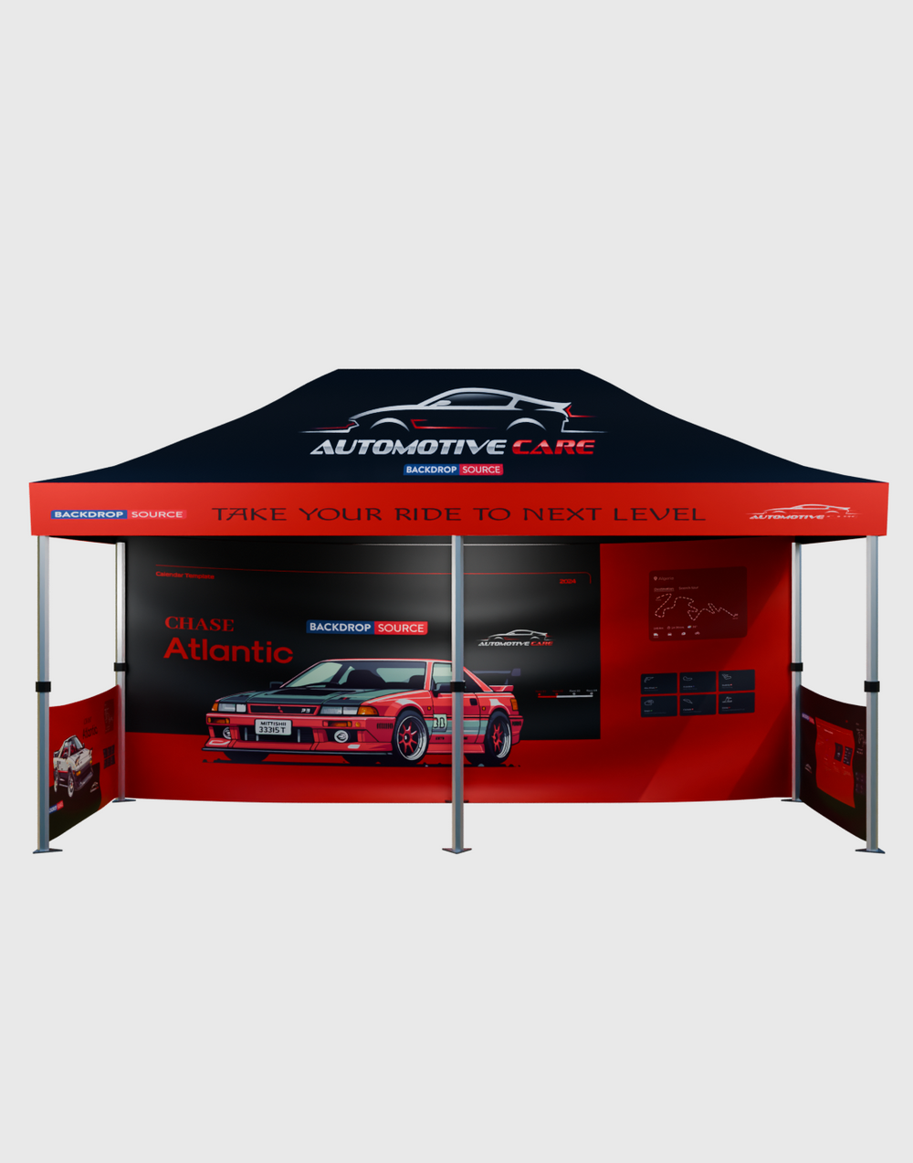 Carpa con dosel personalizada y resistente (20 pies x 10 pies)