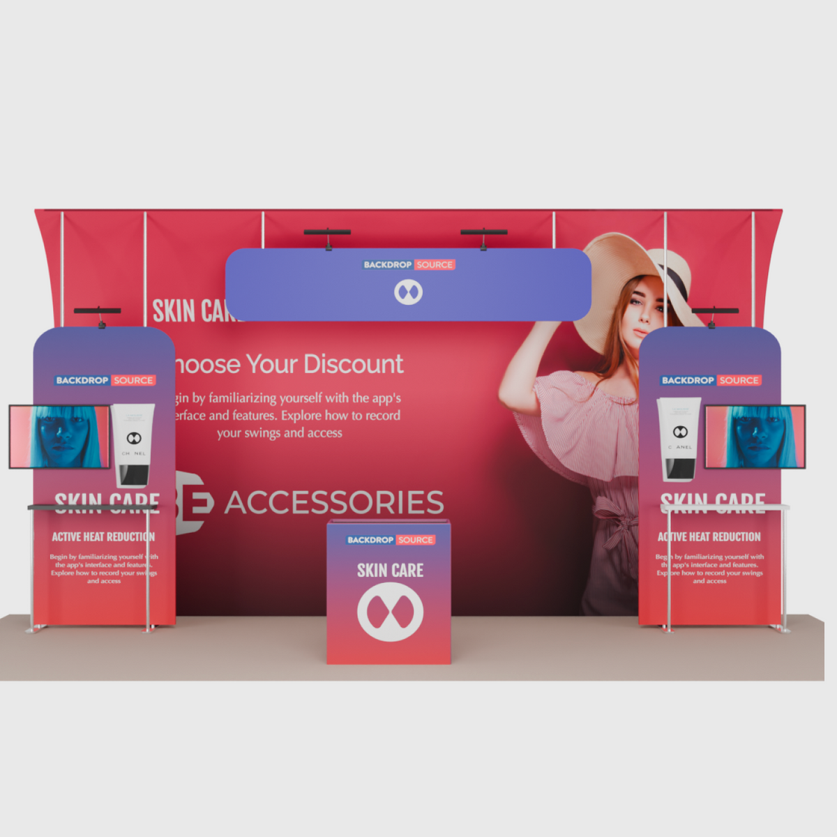20ft x 10ft Portable Exhibit Display – Model 15 | Trade Show Booth USA ...