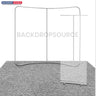 10x10 Trade Show Booth Kit with Backwall & Roll-Up Banner Stand