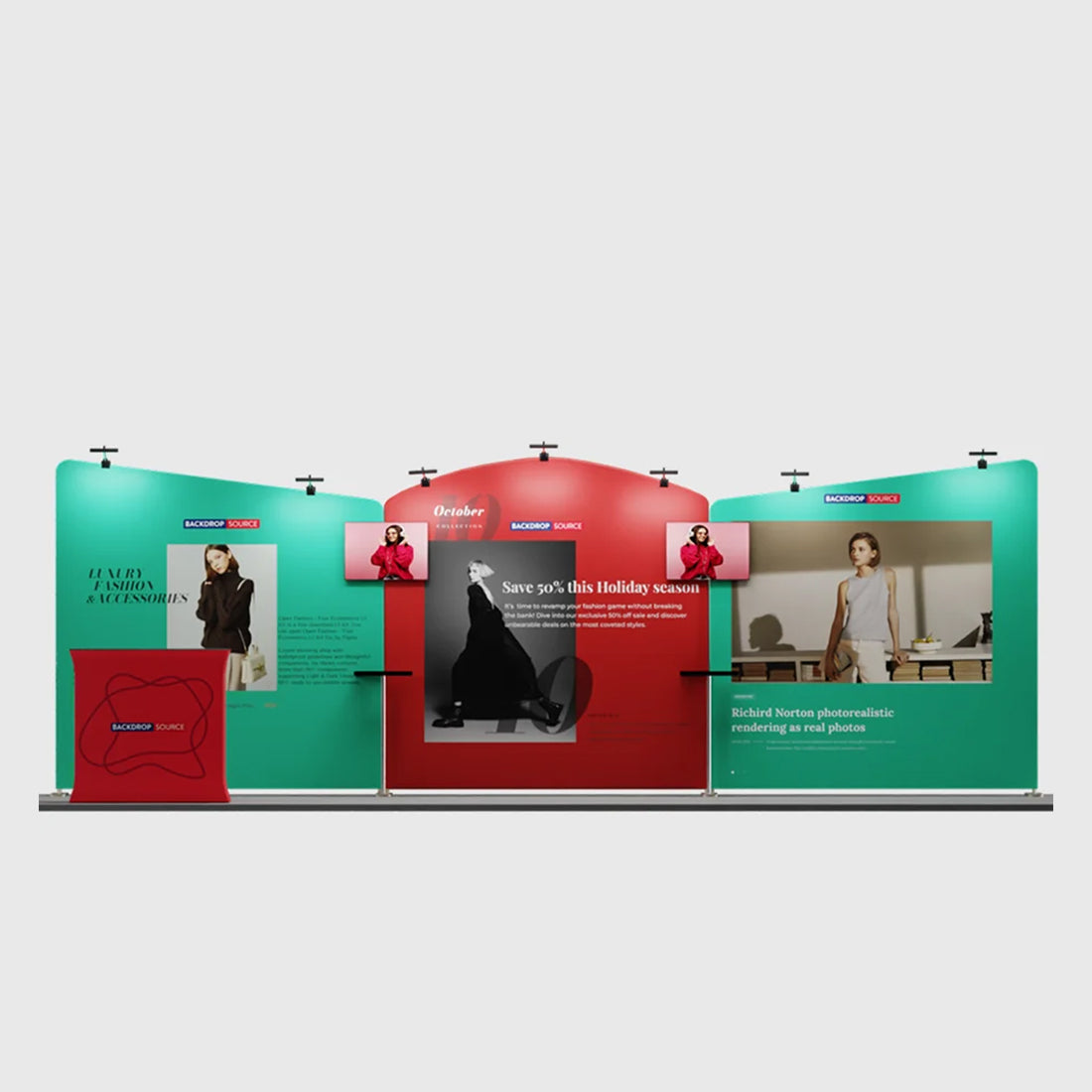 20x10 Round Top with Inclined Straight Exhibition Kit