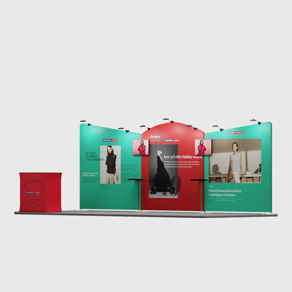 20x10 Round Top with Inclined Straight Exhibition Kit