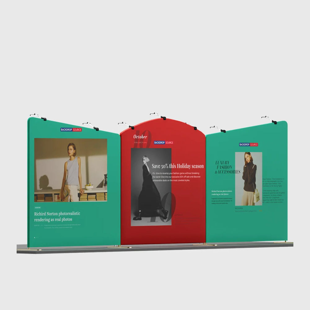20x10 Round Top with Inclined Straight Exhibition Kit