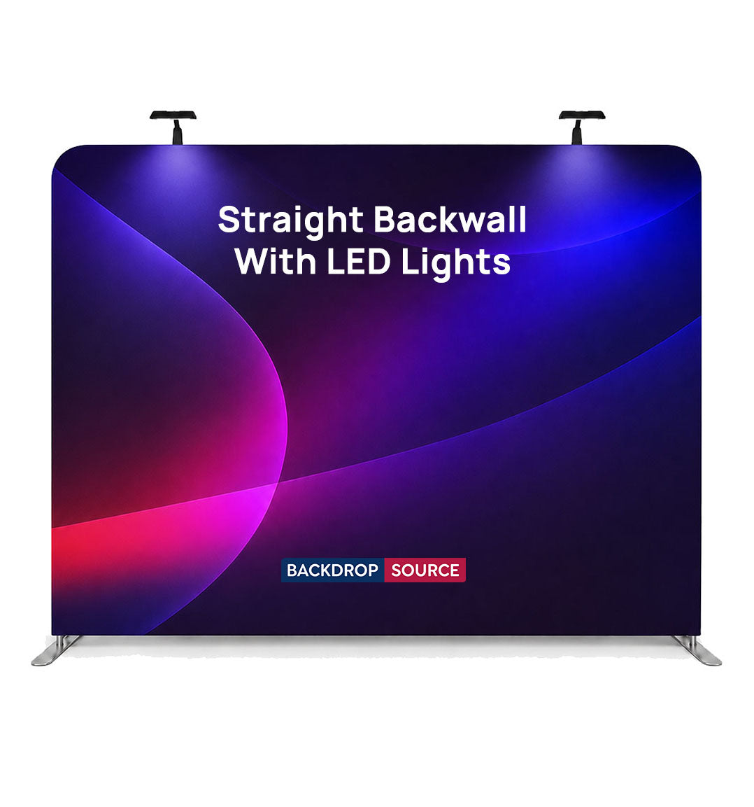 Premium Straight Fabric Wall with LED Spotlights