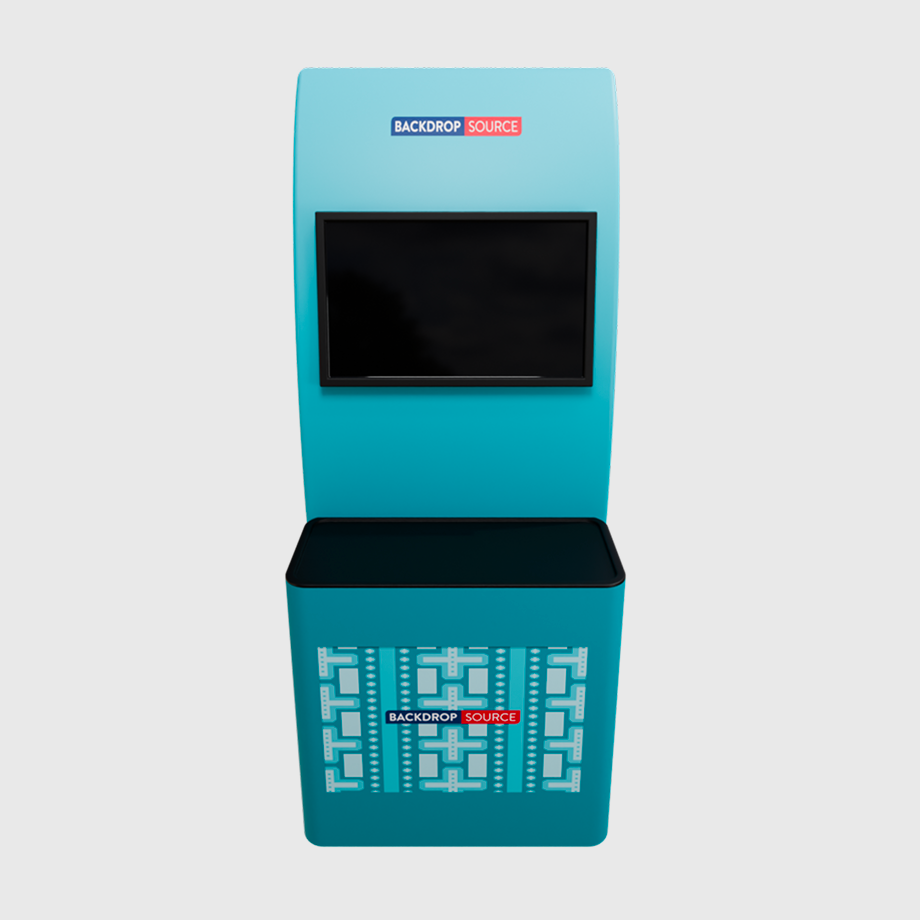 Integrated Monitor Table Display | Interactive Trade Show Stand USA ...