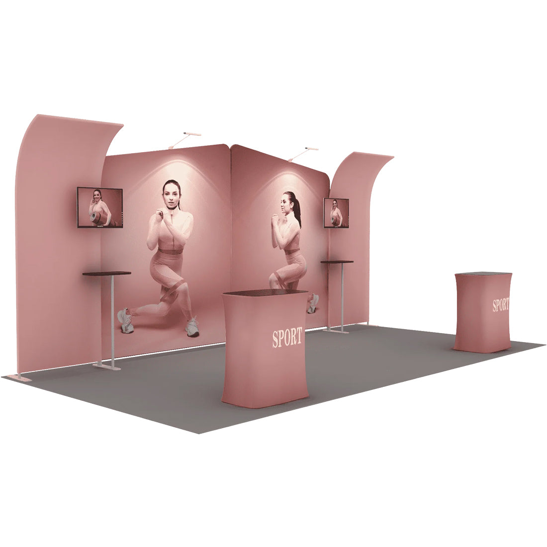 Portable Exhibit Display 20ft x 10ft - Model 3