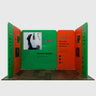 Stand de exhibición de tela magnética - Modelo 2 (10 x 10 pies)
