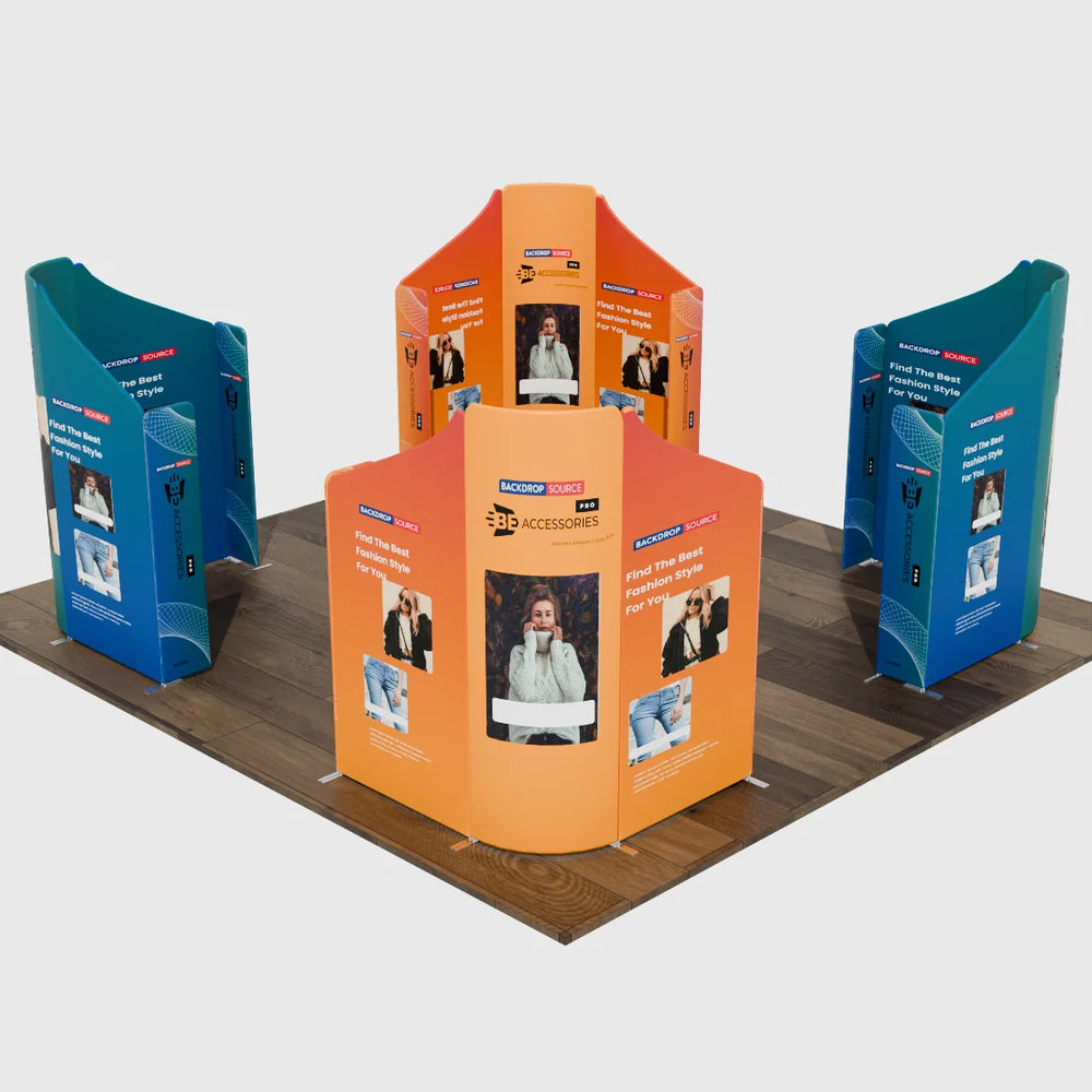 Magnetic Fabric Booth Display - Model 5 (20 x 20ft)