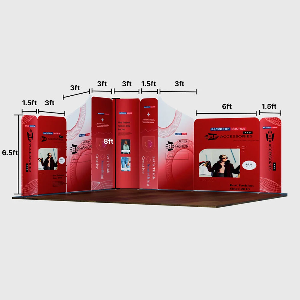 Magnetic Fabric Booth Display - Model 5 (13 x 13ft)