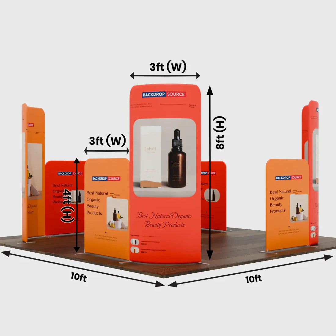 Magnetic Fabric Booth Display - Model 5 (10 x 10ft)