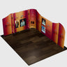 Stand de exhibición de tela magnética - Modelo 5 (16,4 x 16,4 pies)