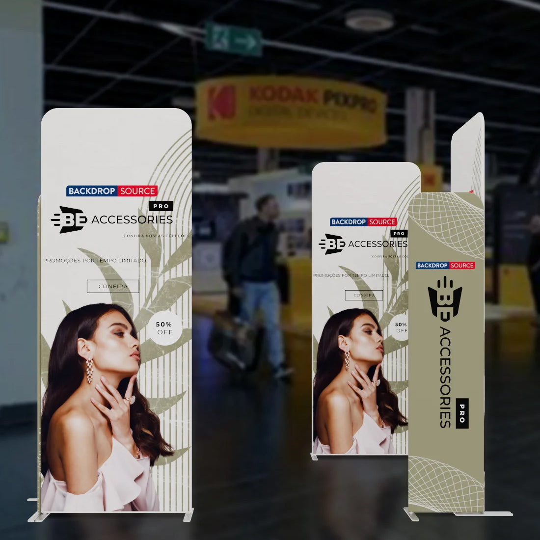 10x10 Magnetic Fabric Booth Wall with 8 Panels