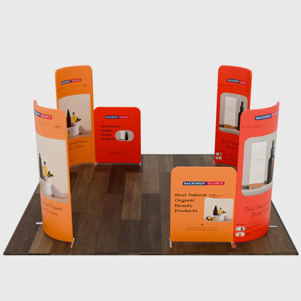 Stand de exhibición de tela magnética - Modelo 5 (10 x 10 pies)