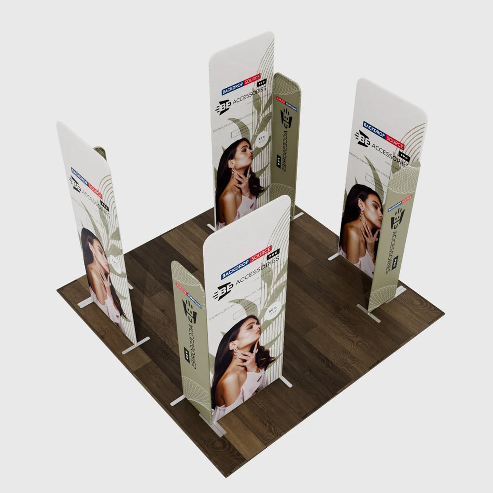 10x10 Magnetic Fabric Booth Wall with 8 Panels
